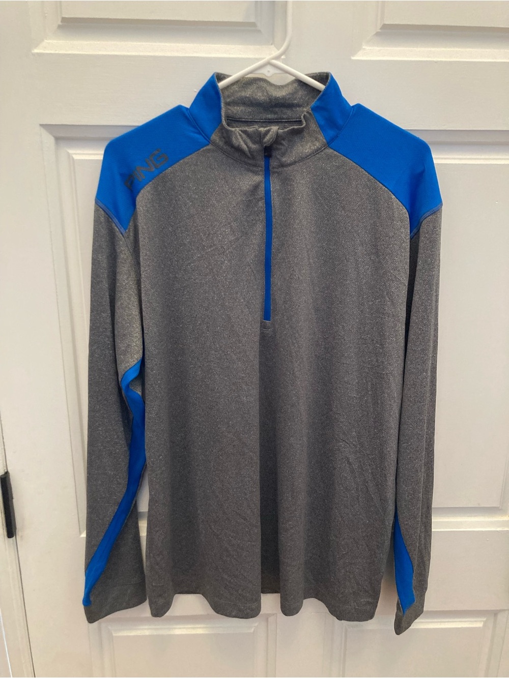 Ping Gray & Blue Long-Sleeve Half-Zip Performance Pullover